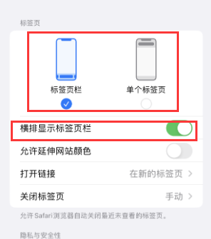 通江iPhone授权维修分享Safari浏览器如何切换标签栏位置 